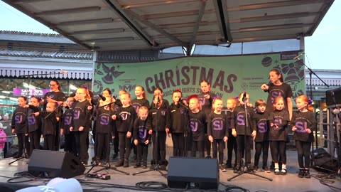 Plymouth Barbican lights switch on 16th November 2024.S J Dance and singers Part 2