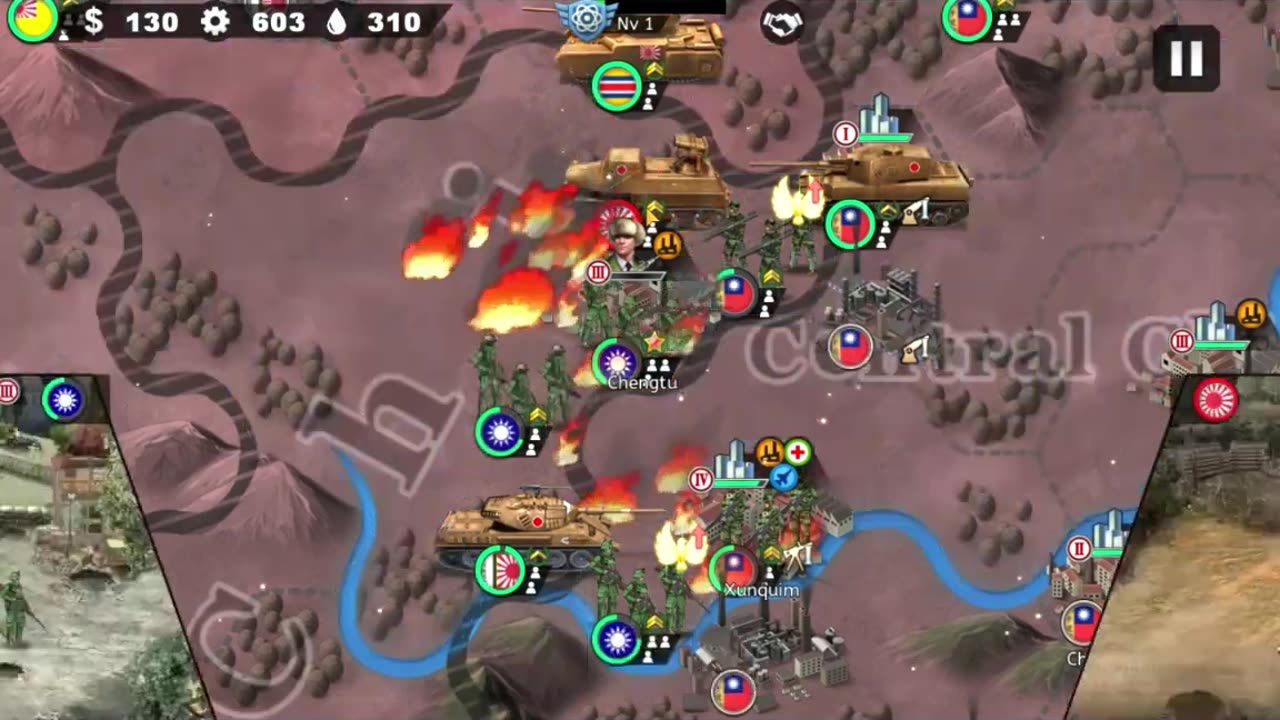 Year 1984, Chinese rebels fight against Japanese rule in the WC4 game The Nuclear War Mod