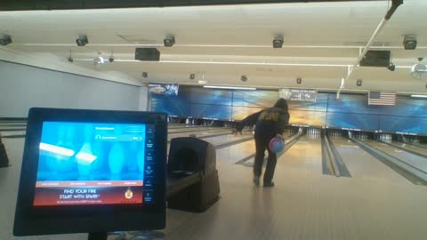 Me bowling at Airway lanes. my 2nd game with 5 in a row/Yahtzee, game 9 =192 2-13-22 #3 bowl video