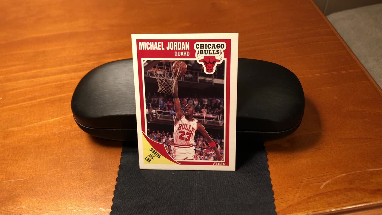 Basketball Card, 1989-90 Fleer #21 Michael Jordan, FLAW IN PRINTING