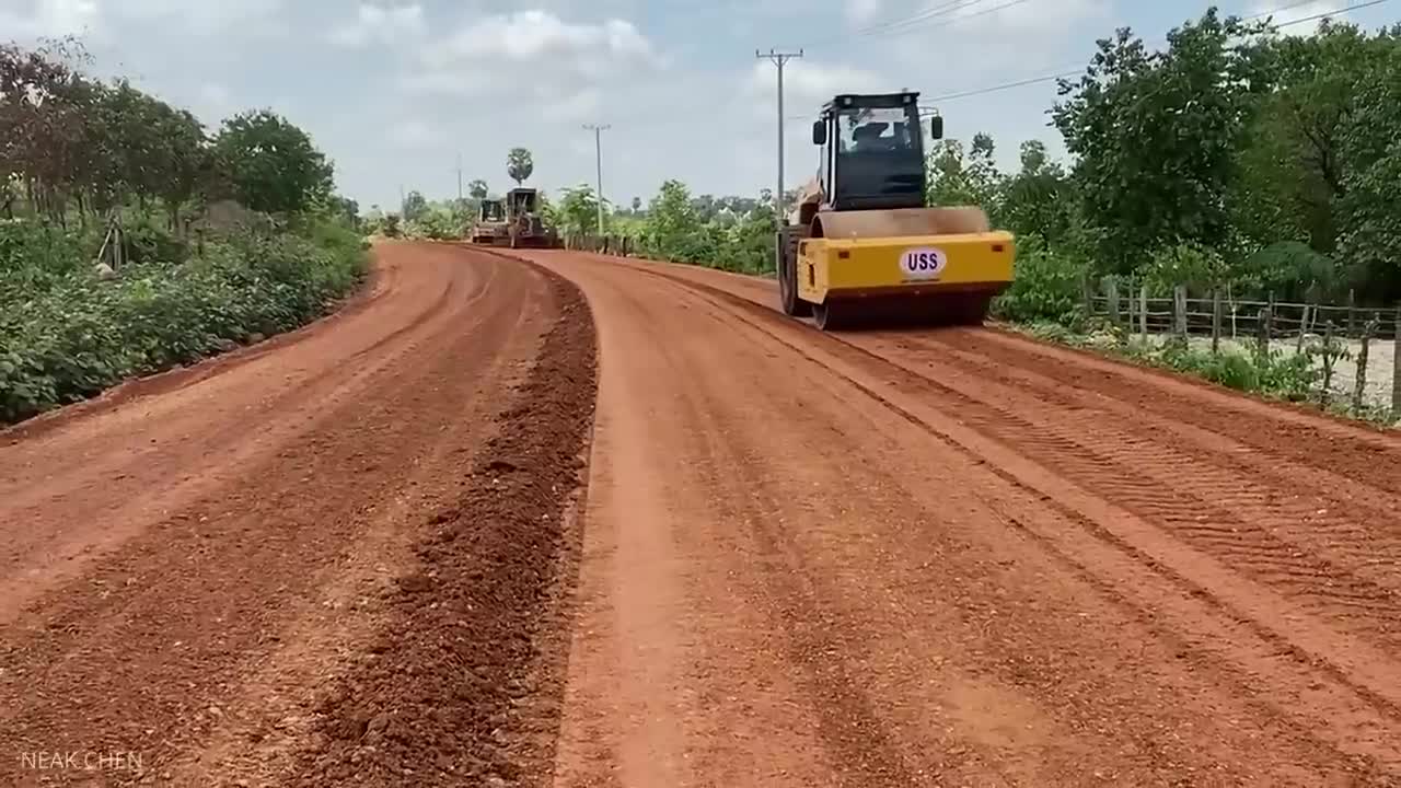 This is how coconut is used to make roads.