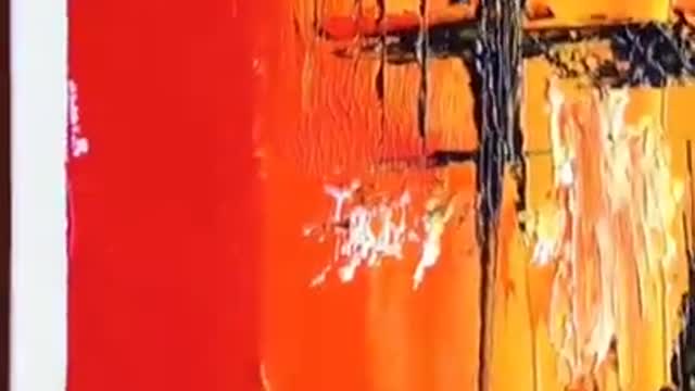 Acrylic painting _ Sunset Abstract Painting _ Abstract painting