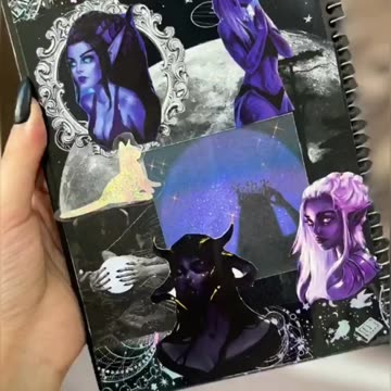 Dark journal with me 🌑#journal #scarbook #bulltjournal