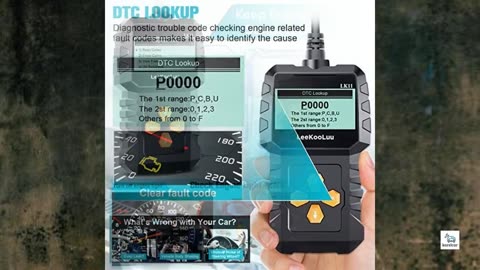 Review - OBD2 Scanner Ease Setup Plug-Play: Clear Reset Engine Error Code Professional Code Reader