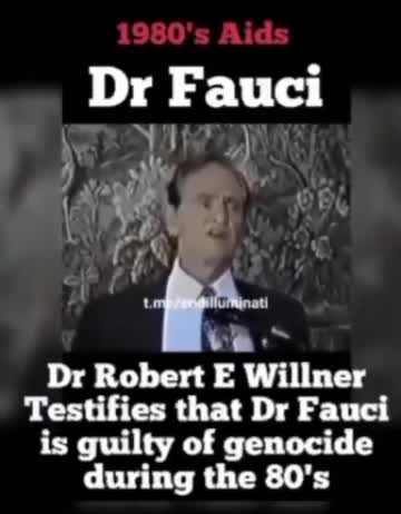 Doctor Robert E Willner killed for accusing Doctor Anthony Fauci of genocide for lethal AZT AIDS