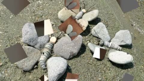 Beautiful pebble amd stone craft / easy art and craft