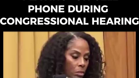 House Democrat appears to be playing Candy Crush During House Hearing...