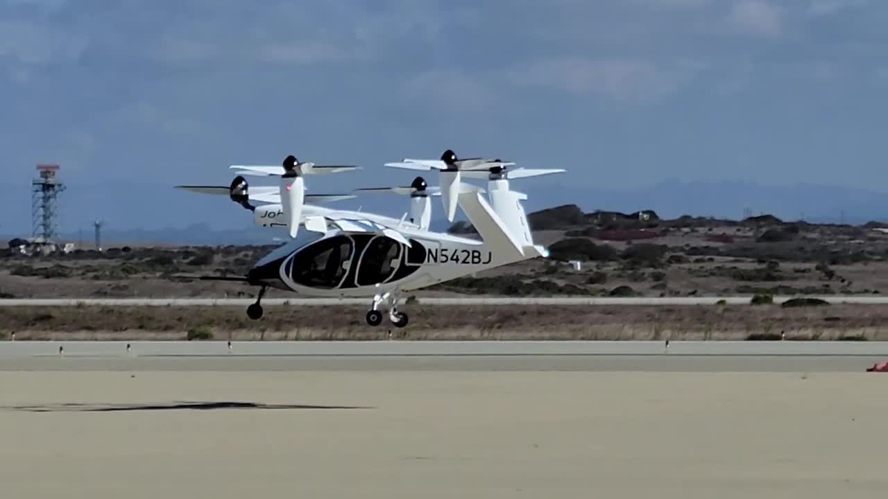 Joby Aviation eVTOL test hop at Marina Municipal Airport, California, Sept 14 20