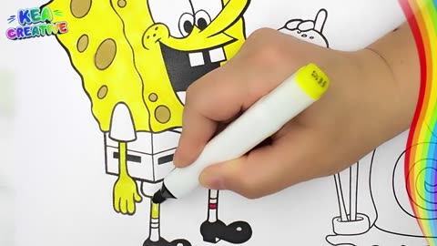 How To Color Spongebob Gary - @KeaCreative2