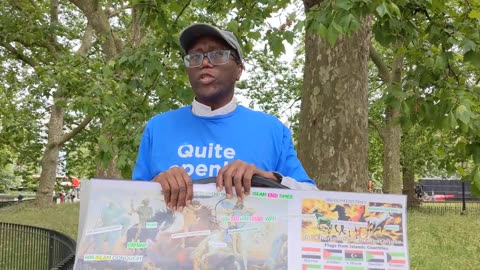 Man of God - Islamic Arab Flags - Speakers Corner Hyde Park London 9-6-2024