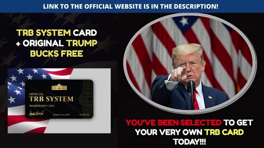 TRB SYSTEM CARD + ORIGINAL TRUMP BUCKS FREE