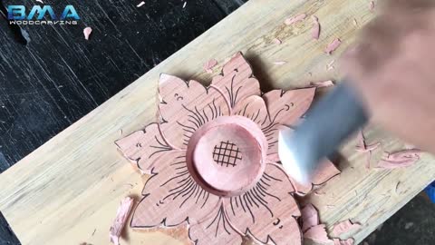 simple flower carving tutorial