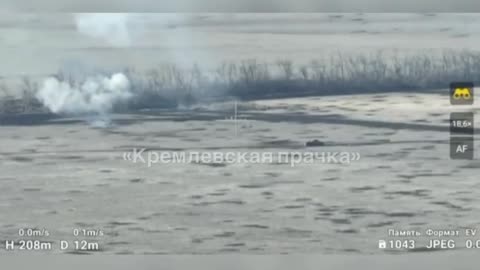 Russian Artillery Destroys a Group of Ukrainian Ground Infantry from a Distance