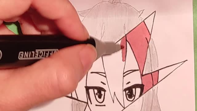 Drawing Anime Girl with Twin Markers