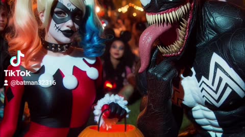 Venom and Harley Halloween 🎃 ai