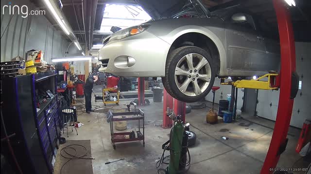 Mechanic Gets Surprised by Ball Joint