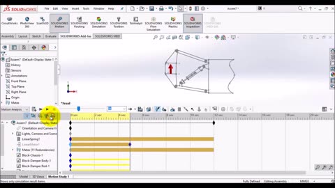 SOLIDWORKS 2D Dynamics of Car Suspension - Sketch Block