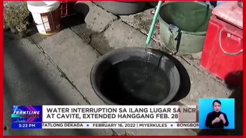 Water interruption sa ilang lugarsa NCR, Cavite, hanggang Feb. 28