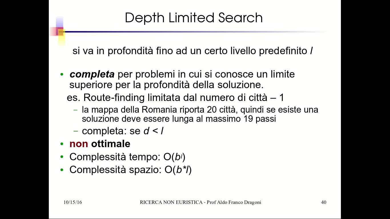 IA18:3 Ricerca nello Spazio degli Stati: UCS, DLS, IDS