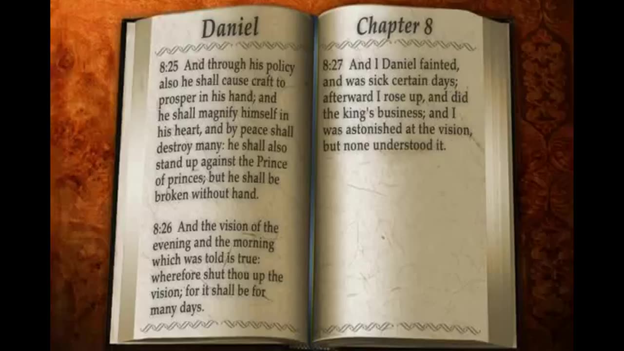 DAILY BIBLE READING * OPEN THE BOOK AND TAKE A LOOK * DANIEL 08-10 KJV