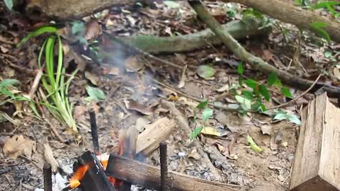 Cooking Coconut Chicken Leg Recipe eating so Yummy - n-27