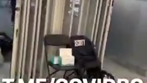 THE SIGN SAID WALK IN'S WERE WELCOME. THE PROBLEM IS HE COULD NOT WALK OUT. DEAD AFTER 4TH JAB?