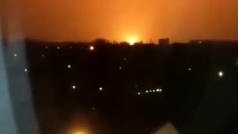 Large Explosion near Luhansk Ukraine - The First Big Explosion Today