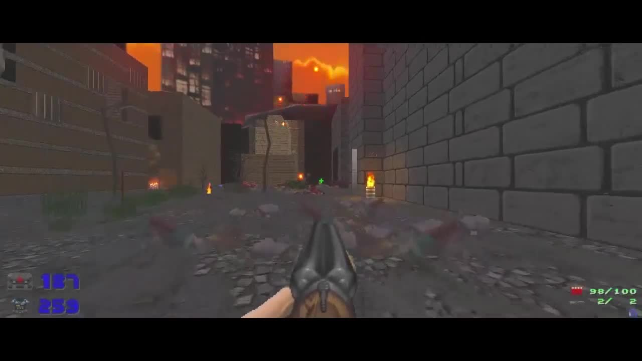 Brutal Doom - Doom 2 - Lvl 13 - Downtown