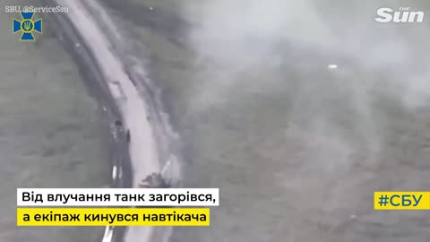 Ukrainian Special forces destroyed a Russian T-80 Tank