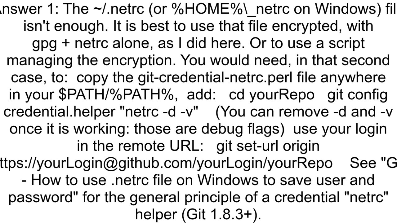 Git netrc file authentication issue