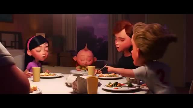 The Incredibles 2 dinner scene