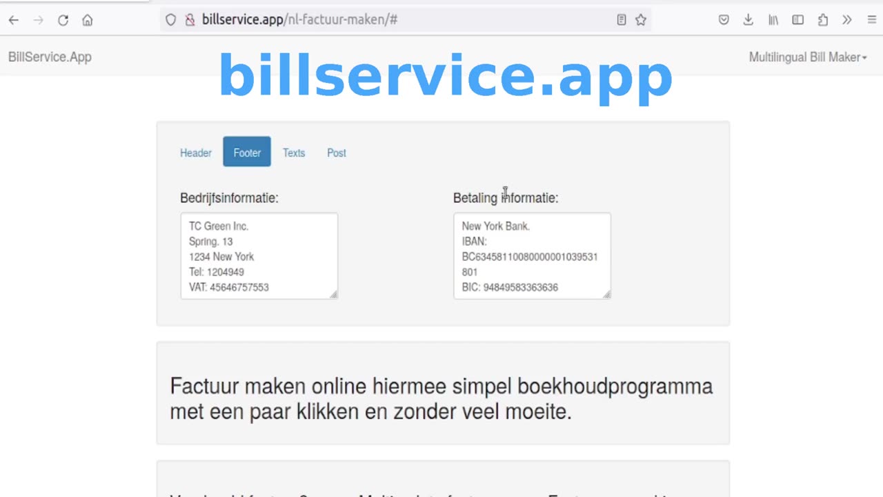 Gratis Factuurprogramma - Billservice.app