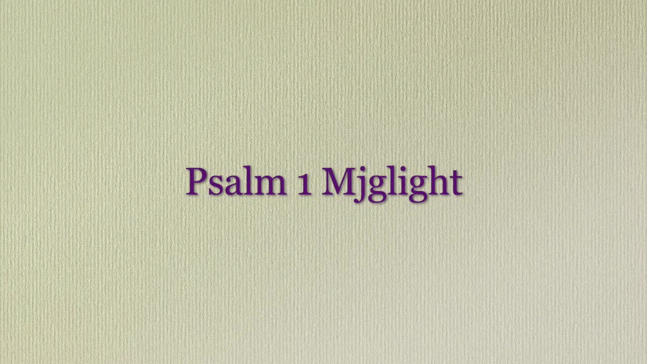 Psalm 1