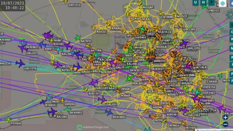 Phoenix AZ air pollution map - July 19th 2023 - 10:50am