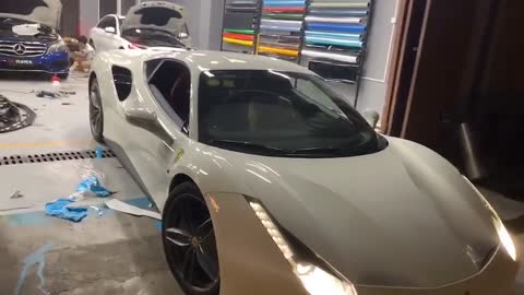 White sports car