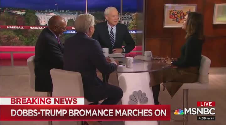 Chris Matthews mocks Lou Dobbs and President Trump