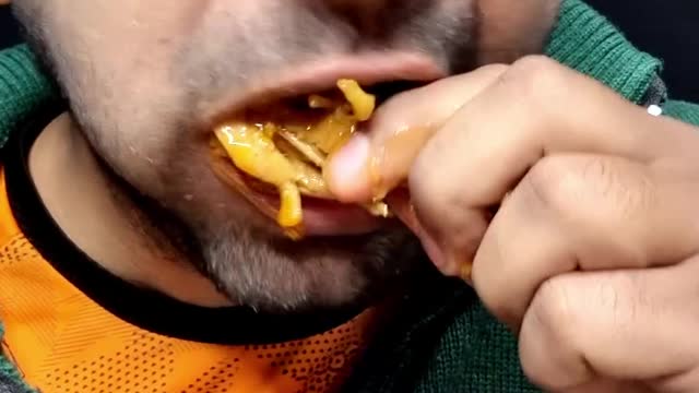 Eating Chicken Leg Piece ASMR Shorts | #asmr #shoorts