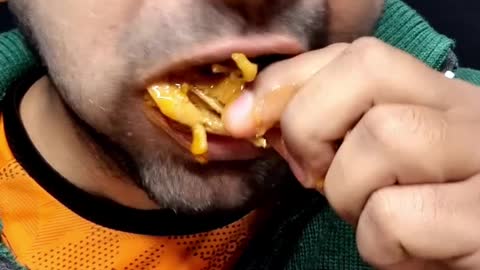 Eating Chicken Leg Piece ASMR Shorts | #asmr #shoorts