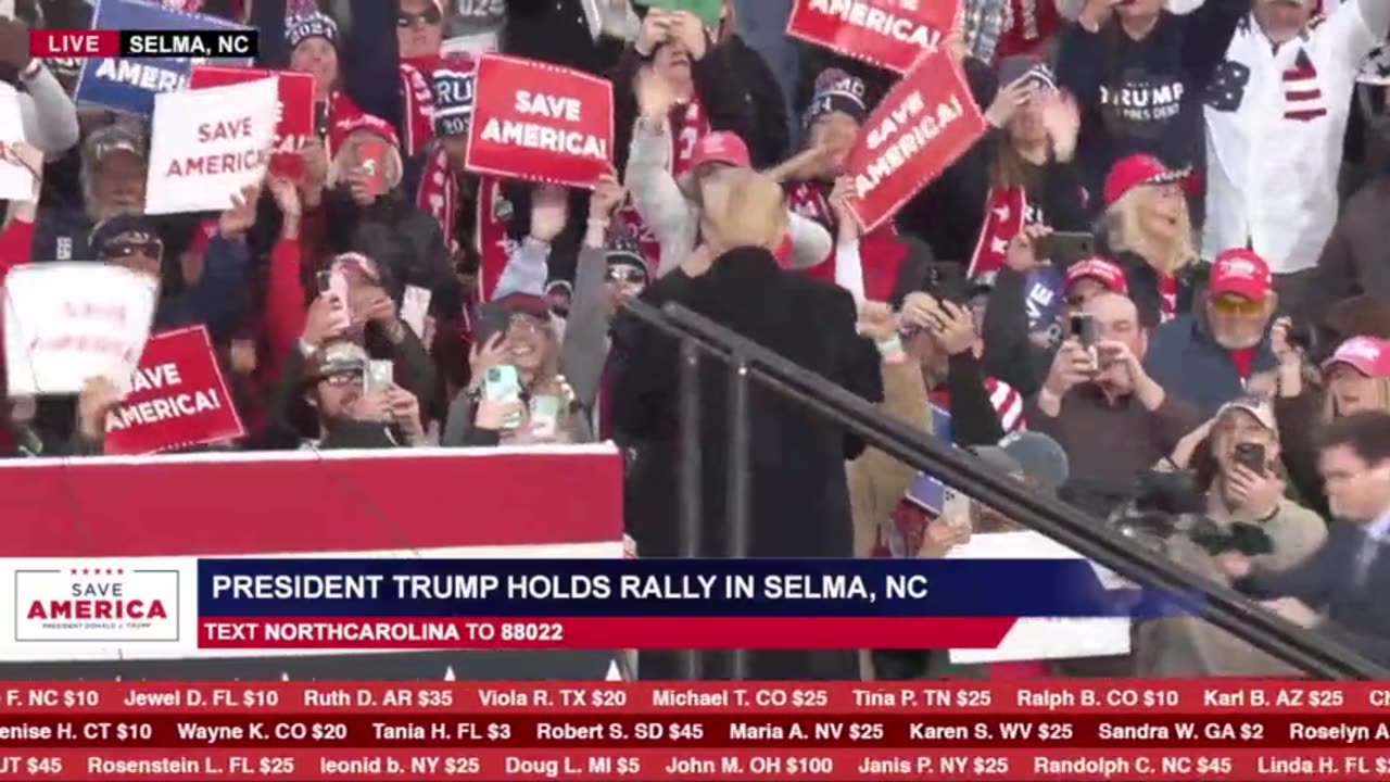 President Donald J. Trump in selma nc