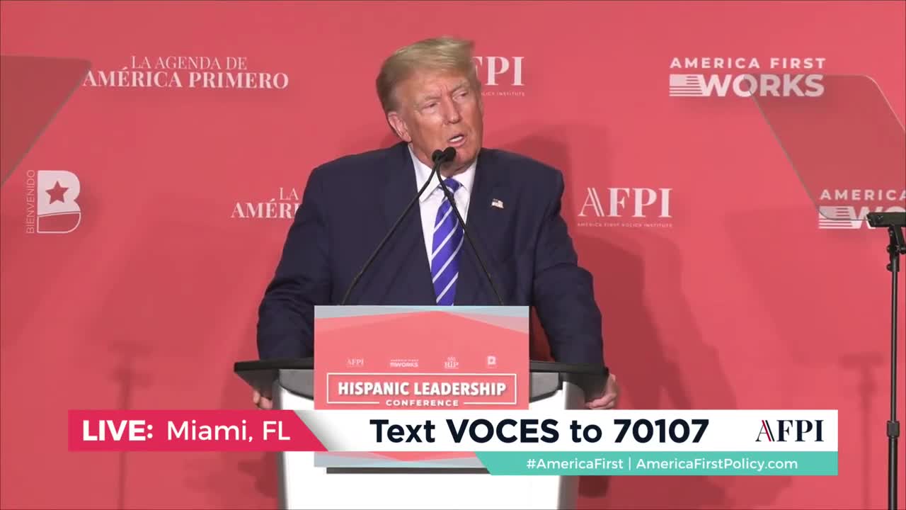 Live from Miami, Florida, the 45th President of the United States, Donald J. Trump