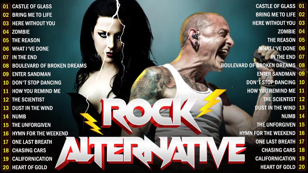 Alternative Rock Of The 90s 2000s ⚡⚡ Linkin park, Nickelback, Creed, AudioSlave, Hinder, Evanescence