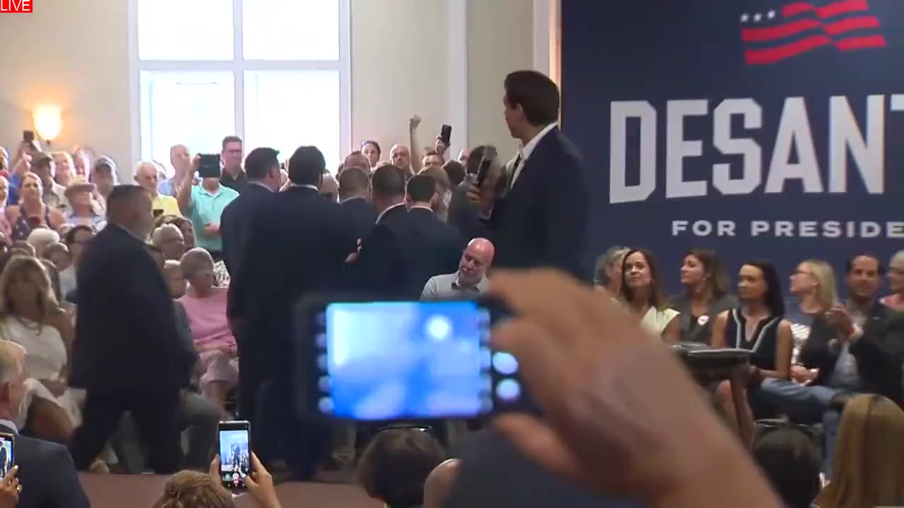 Ron DeSantis SHUTS UP woke protester who tries to shut down his event