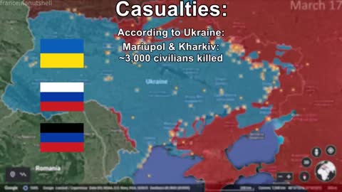 Russo-Ukrainian War March 17 Mapped using Google Earth4