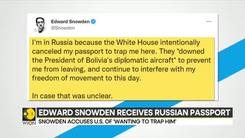 US whistleblower Edward Snowden swear allegiance to Russia Latest World News English News WION