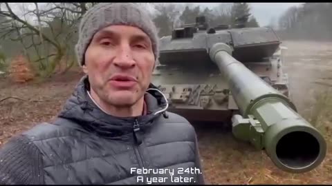 🇺🇦🇷🇺 Kiev Mayor Vitaly Klitschko took a ride on one of the Leopard 2 tanks.