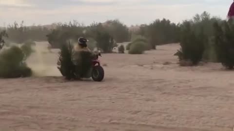 Guy Flips A Four Wheeler When He Drives Into A Bush