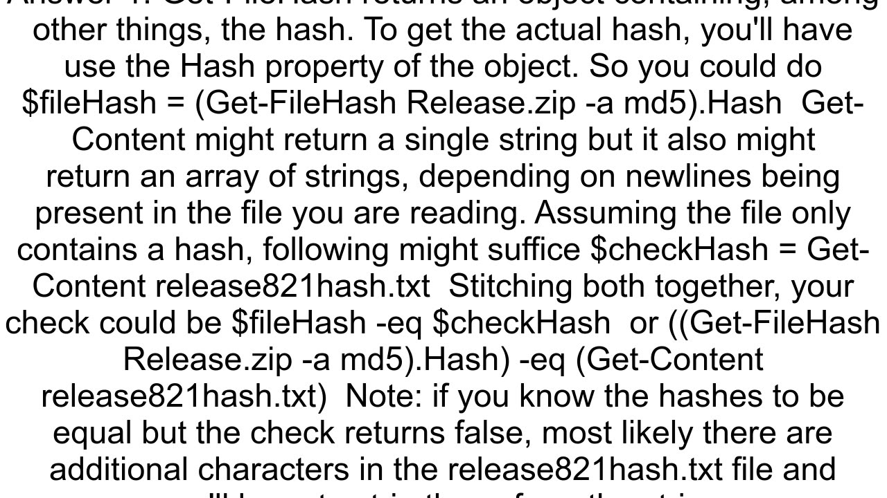 Compare two hashes using Powershell