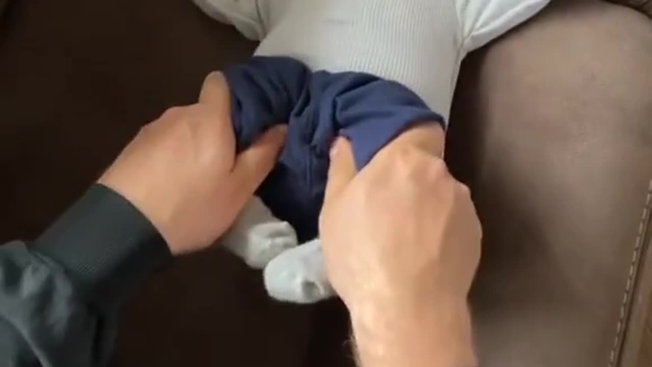 Massage baby is naughty