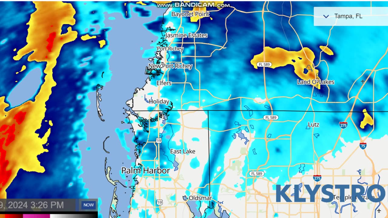 Very Unusual Weather Radar Loops coming out of Tampa! Rain completely disappearing for no reason!