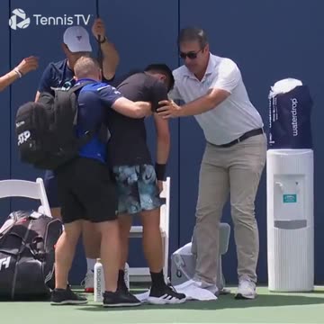 Tennis star Yibing Wu collapses during match again just weeks after horror Wimbledon scare